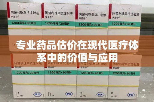 重庆专业药品估价在现代医疗体系中的价值与应用